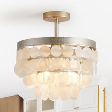 Load image into Gallery viewer, 2-Light Shell LED Semi Flush Mount Ceiling Light
