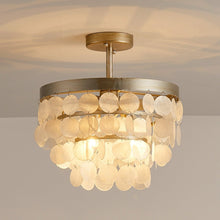 Carregar imagem no visualizador da galeria, 2-Light Shell LED Semi Flush Mount Ceiling Light
