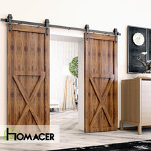 Carregar imagem no visualizador da galeria, Non-Bypass Sliding Barn Door Hardware Kit - Arrow Design Roller
