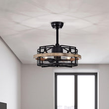 Load image into Gallery viewer, 20&quot; Industrial Downrod Mount Fandelier Ceiling Fan with Lighting and Remote Control
