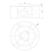 Load image into Gallery viewer, 20&quot; Kanpur Industrial Flush Mount Reversible Ceiling Fan with LED Lighting and Remote Control
