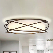 Load image into Gallery viewer, 20&quot; Modern Brown LED Flush Mount Ceiling Light
