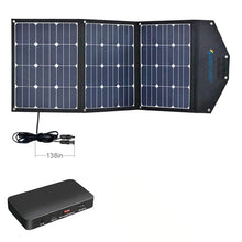 Load image into Gallery viewer, ACOPower 120W Portable Solar Panel Foldable Suitcase With Built In Integrated output Box
