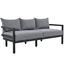 Carregar imagem no visualizador da galeria, Multi-person Outdoor Steel Sofa Set, Waterproof, Anti-rust and Anti-uv, Suitable for Gardens and Lawns
