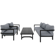 Carregar imagem no visualizador da galeria, Multi-person Outdoor Steel Sofa Set, Waterproof, Anti-rust and Anti-uv, Suitable for Gardens and Lawns
