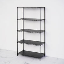 Load image into Gallery viewer, 14&quot; x 30&quot; x 60&quot; 5-Tier Wire Rack - Black
