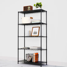 Cargar imagen en el visor de la galería, 14&quot; x 30&quot; x 60&quot; 5-Tier Wire Rack - Black
