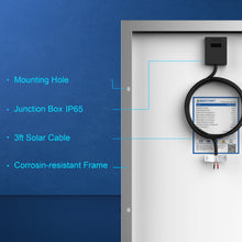 Load image into Gallery viewer, ACOPower 20 Watt Mono Solar Panel for 12 V Battery Charging, Off Grid
