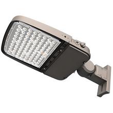 Carregar imagem no visualizador da galeria, 240 Watt Tunable  LED Area Light - AC100-277V, 5000K, Brown Finish, Photocell, 1-10V Dimmable, Arm Bracket for Square and round Pole
