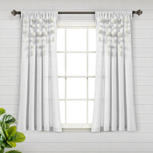 Load image into Gallery viewer, Boho Pom Pom Tassel Faux Linen Window Curtain Panel
