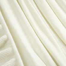 Cargar imagen en el visor de la galería, Reyna Soft Knitted Ruffle Blanket/Coverlet
