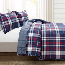 Cargar imagen en el visor de la galería, Grayson Farmhouse Plaid Reversible Quilt Set
