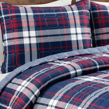 Cargar imagen en el visor de la galería, Grayson Farmhouse Plaid Reversible Quilt Set
