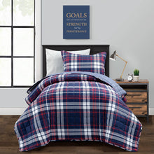 Load image into Gallery viewer, Grayson Farmhouse Plaid Reversible Quilt Set
