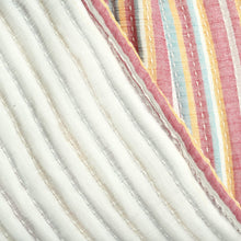 Cargar imagen en el visor de la galería, Tracy Stripe Kantha Pick Stitch Yarn Dyed Cotton Woven Throw
