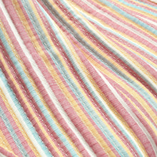 Cargar imagen en el visor de la galería, Tracy Stripe Kantha Pick Stitch Yarn Dyed Cotton Woven Throw
