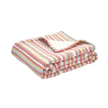 Cargar imagen en el visor de la galería, Tracy Stripe Kantha Pick Stitch Yarn Dyed Cotton Woven Throw
