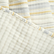 Cargar imagen en el visor de la galería, Solange Stripe Kantha Pick Stitch Yarn Dyed Cotton Woven Throw
