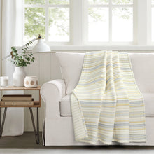 Load image into Gallery viewer, Solange Stripe Kantha Pick Stitch Yarn Dyed Cotton Woven Throw
