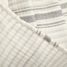 Cargar imagen en el visor de la galería, Farmhouse Stripe Kantha Pick Stitch Yarn Dyed Cotton Woven Throw
