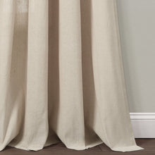 Cargar imagen en el visor de la galería, Faux Linen Grommet Window Curtain Panel Set
