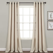 Load image into Gallery viewer, Faux Linen Grommet Window Curtain Panel Set
