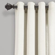 Load image into Gallery viewer, Faux Linen Grommet Window Curtain Panel Set
