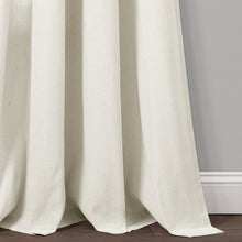 Carregar imagem no visualizador da galeria, Faux Linen Grommet Window Curtain Panel Set
