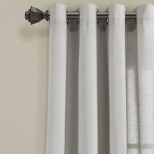 Load image into Gallery viewer, Faux Linen Grommet Window Curtain Panel Set
