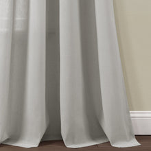 Load image into Gallery viewer, Faux Linen Grommet Window Curtain Panel Set
