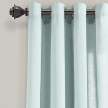 Load image into Gallery viewer, Faux Linen Grommet Window Curtain Panel Set
