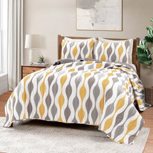 Carregar imagem no visualizador da galeria, Mid Century Geo Reversible Quilt 3 Piece Set
