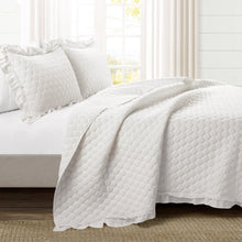 Load image into Gallery viewer, Ella Ruffle Lace 3 Piece Quilt Set
