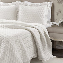 Load image into Gallery viewer, Ella Ruffle Lace 3 Piece Quilt Set
