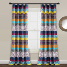 Load image into Gallery viewer, Boho Stripe Window Curtain Panel Set
