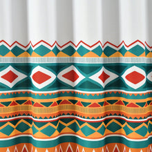 Load image into Gallery viewer, Boho Viviane Geo Fringe Shower Curtain
