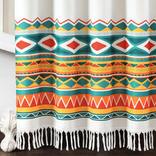 Cargar imagen en el visor de la galería, Boho Viviane Geo Fringe Shower Curtain
