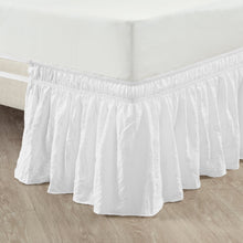 Load image into Gallery viewer, Ruched Ruffle Elastic Easy Wrap Around Bed Skirt
