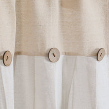 Cargar imagen en el visor de la galería, Linen Button Kitchen Window Tiers Set
