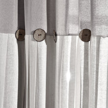 Carregar imagem no visualizador da galeria, Linen Button Kitchen Window Tiers Set
