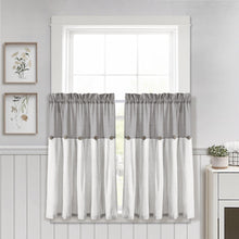 Carregar imagem no visualizador da galeria, Linen Button Kitchen Window Tiers Set
