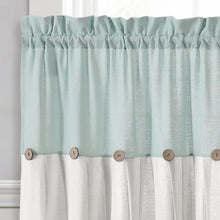 Carregar imagem no visualizador da galeria, Linen Button Kitchen Window Tiers Set
