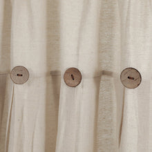 Cargar imagen en el visor de la galería, Linen Button Kitchen Window Tiers Set
