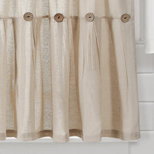 Cargar imagen en el visor de la galería, Linen Button Kitchen Window Tiers Set
