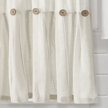 Carregar imagem no visualizador da galeria, Linen Button Kitchen Window Tiers Set
