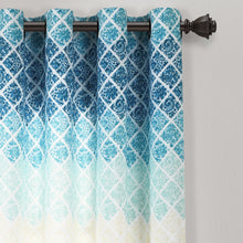 Load image into Gallery viewer, Medallion Ombre Window Curtain Panel Set
