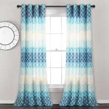 Load image into Gallery viewer, Medallion Ombre Window Curtain Panel Set
