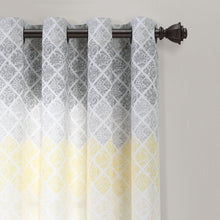 Load image into Gallery viewer, Medallion Ombre Window Curtain Panel Set
