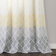 Load image into Gallery viewer, Medallion Ombre Window Curtain Panel Set
