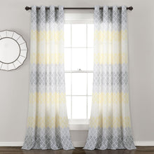 Load image into Gallery viewer, Medallion Ombre Window Curtain Panel Set
